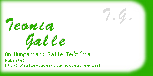teonia galle business card